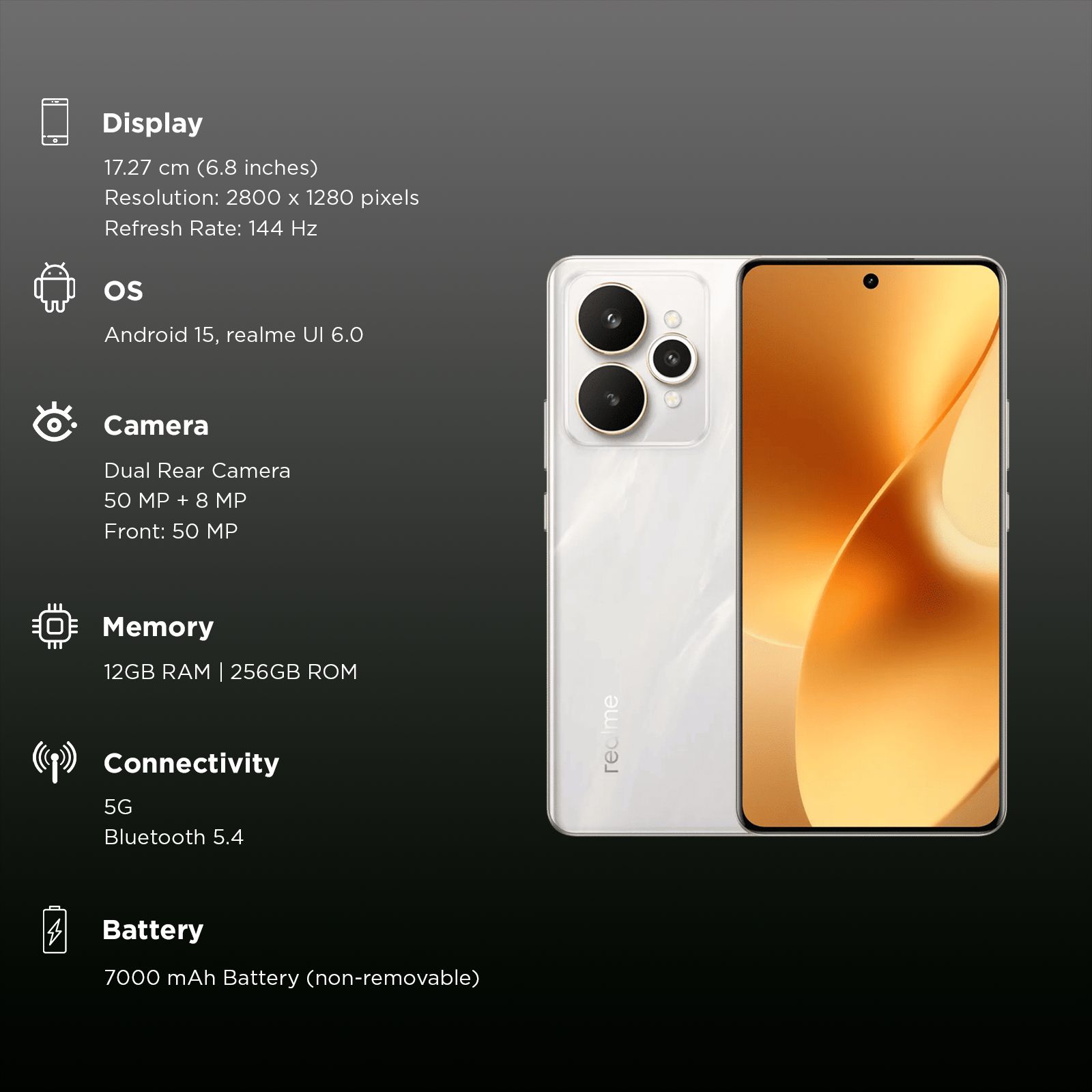 realme 15 5G (12GB RAM, 256GB, Flowing Silver)_3