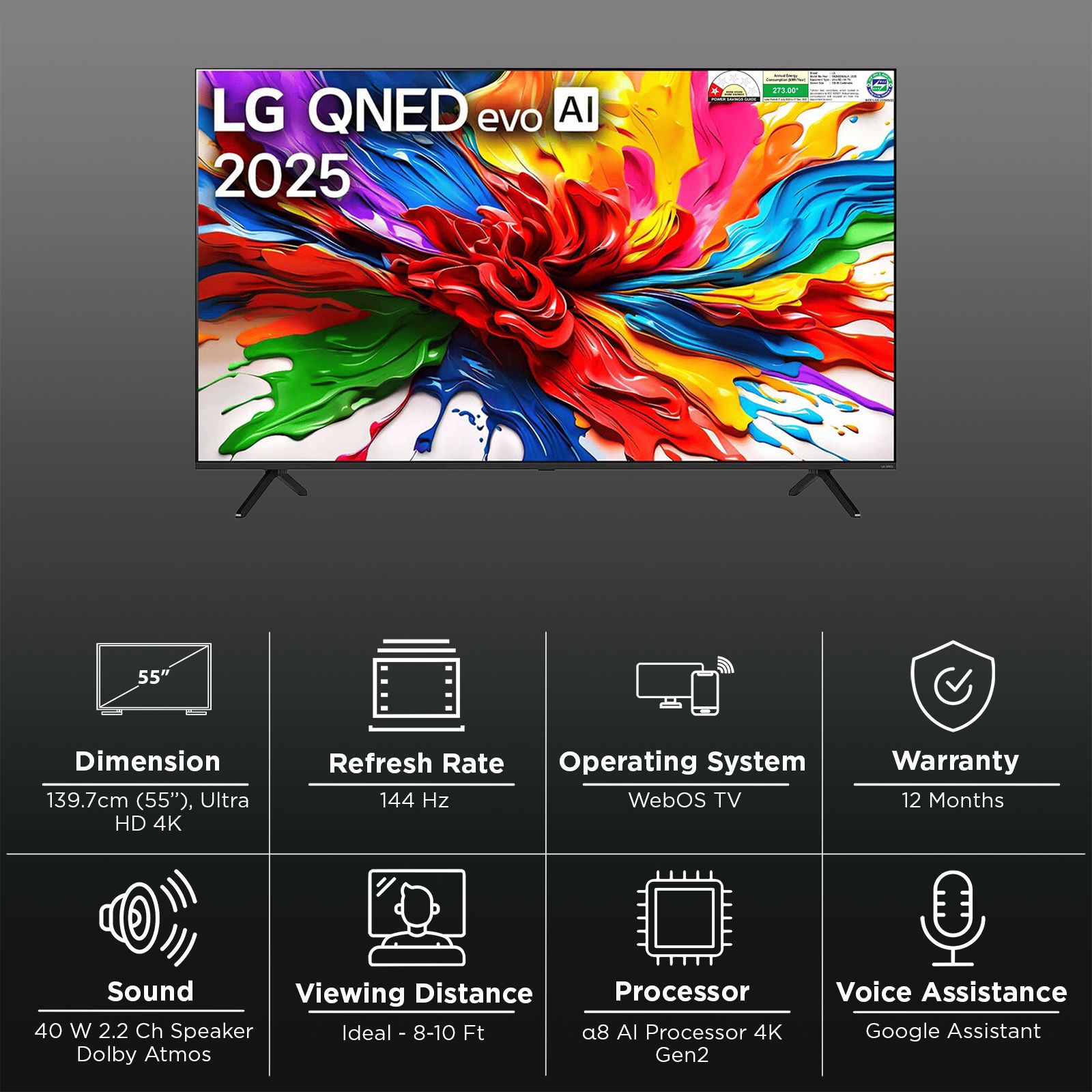 LG evo AI 140 cm (55 inch) QNED MiniLED 4K Ultra HD Smart WebOS TV with Intelligent Voice Recognition (2025 model) LG evo AI 140 cm (55 inch) QNED MiniLED 4K Ultra HD Smart WebOS TV with Intelligent Voice Recognition (2025 model)_3