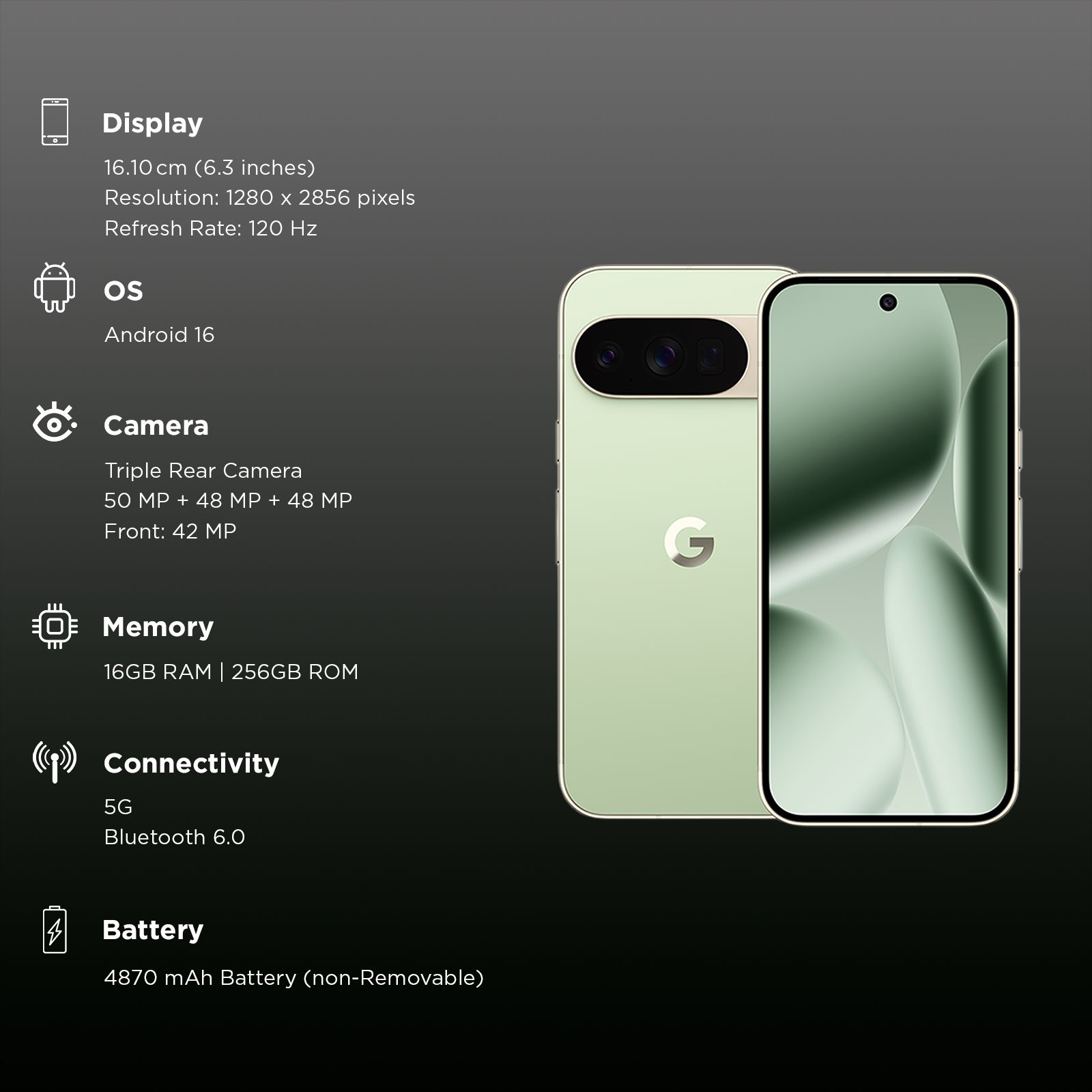 Google Pixel 10 Pro 5G (16GB RAM, 256GB, Jade) Google Pixel 10 Pro 5G (16GB RAM, 256GB, Jade)_2