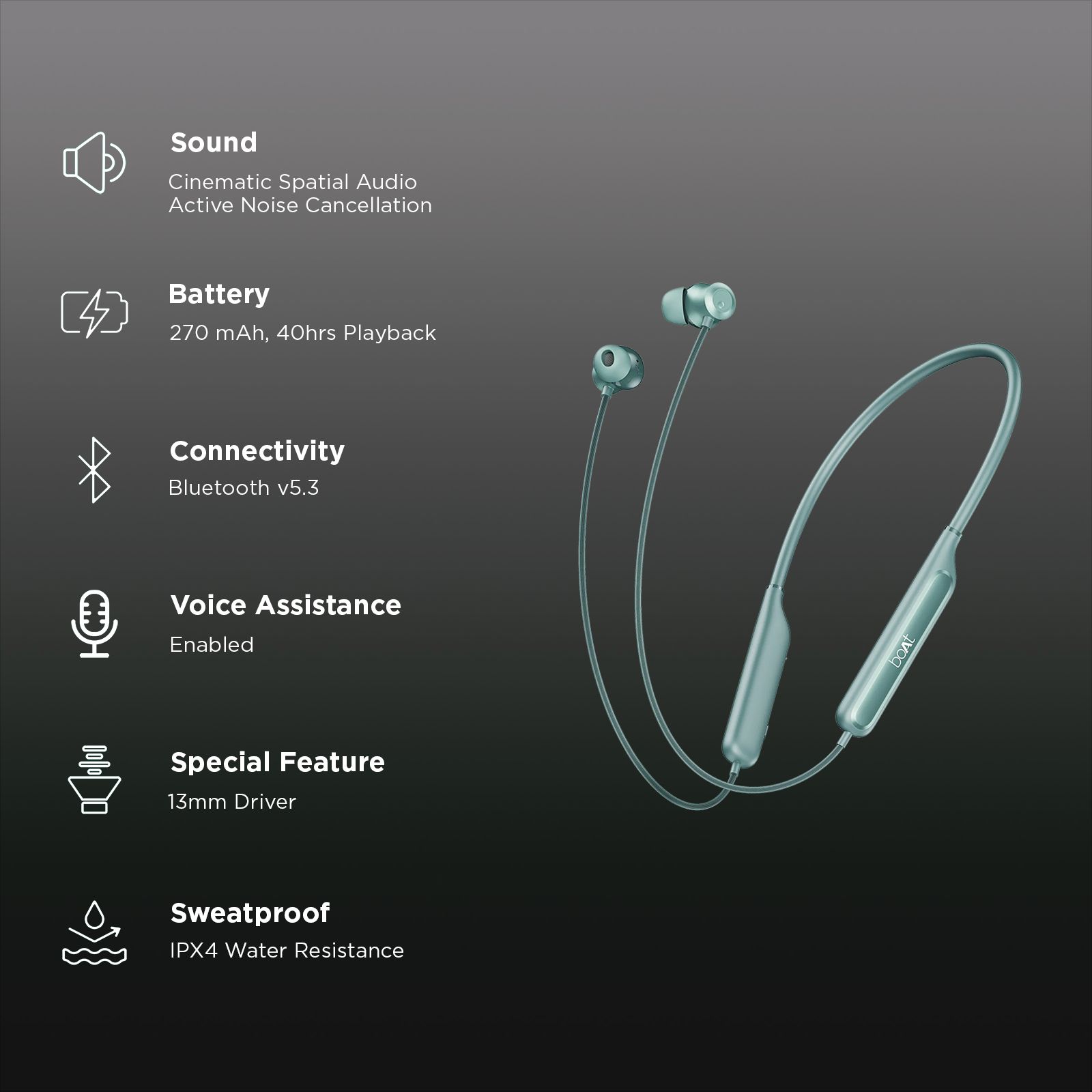 boAt Rockerz 210 Neckband with Active Noise Cancellation (IPX4 Water Resistant, Cinematic Spatial Audio, Powder Blue) boAt Rockerz 210 Neckband with Active Noise Cancellation (IPX4 Water Resistant, Cinematic Spatial Audio, Powder Blue)_2