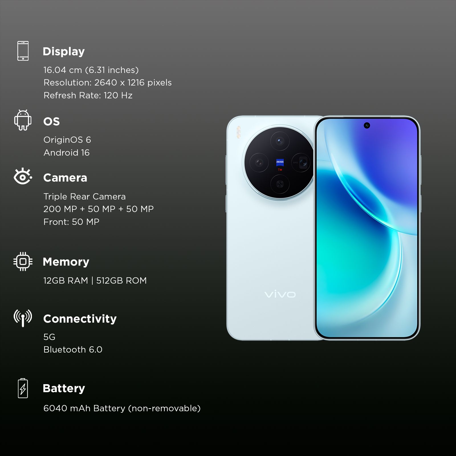 vivo X300 5G (12GB RAM, 512GB, Mist Blue)_3