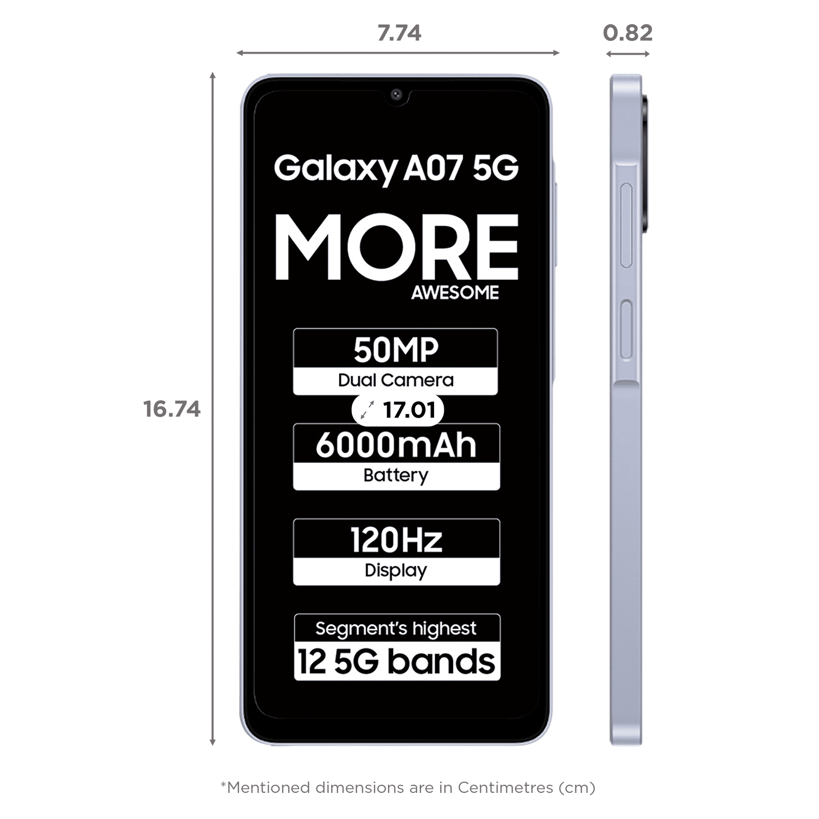 SAMSUNG Galaxy A07 5G (4GB RAM, 128GB, Light Violet)_2