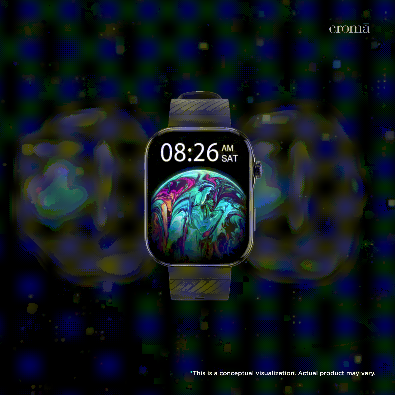 noise ColorFit Ultra 3 Smartwatch with Bluetooth Calling (49mm AMOLED Display, IP68 Water Resistant, Jet Black Strap)_2