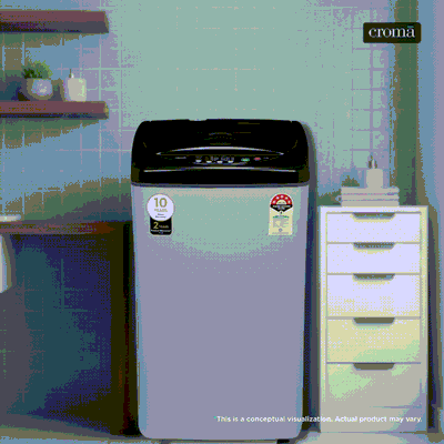 Croma 6.5 kg 5 Star Fully Automatic Top Load Washing Machine (CRLW065FAF264504, Lint Filter, Inox Grey)