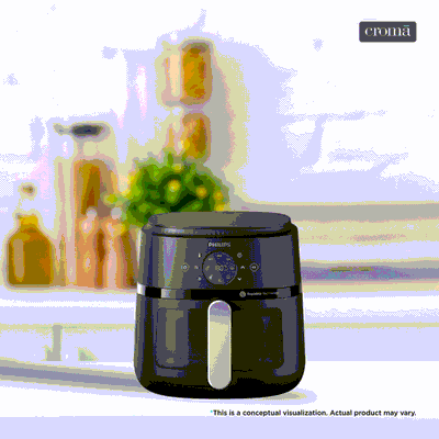 PHILIPS 2000 Series 6.2L 1700 Watt Digital Air Fryer with Rapid Air Technology (Black)