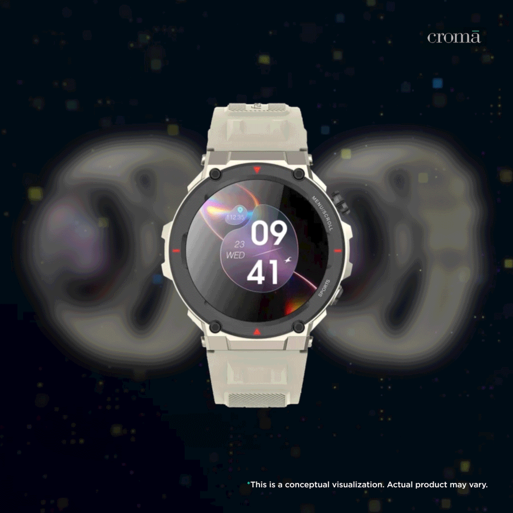 fastrack Xtreme Pro Smartwatch with Bluetooth Calling (36.3mm AMOLED Display, IP68 Water Resistant, Beige Strap) fastrack Xtreme Pro Smartwatch with Bluetooth Calling (36.3mm AMOLED Display, IP68 Water Resistant, Beige Strap)_1