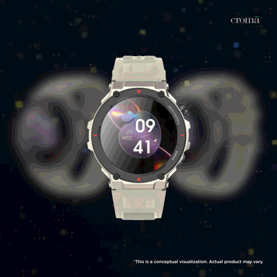 fastrack Xtreme Pro Smartwatch with Bluetooth Calling (36.3mm AMOLED Display, IP68 Water Resistant, Beige Strap)