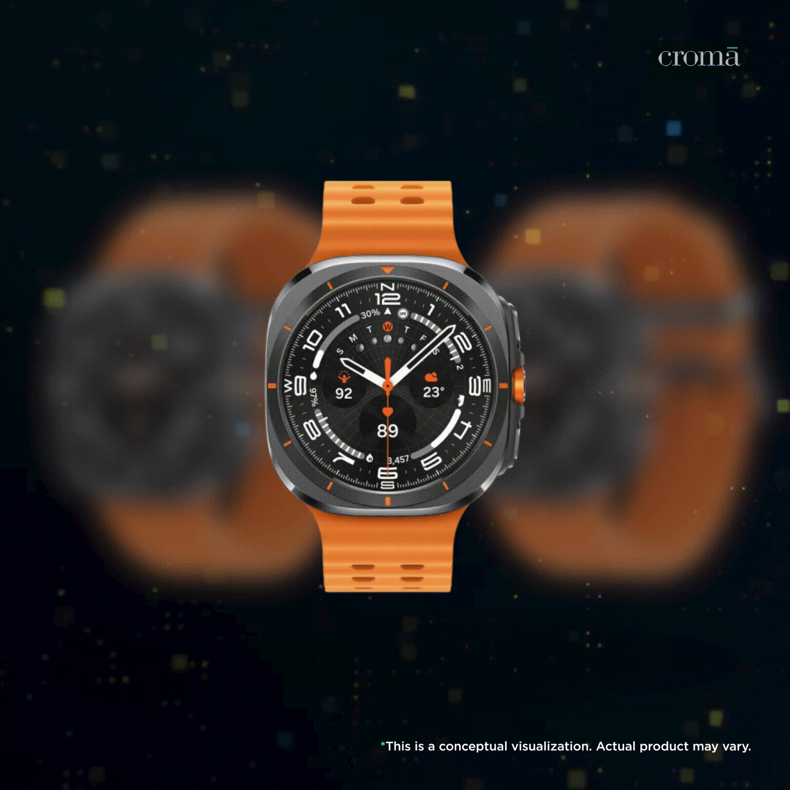 SAMSUNG Galaxy Watch Ultra Wi-Fi+LTE Wear OS Smartwatch (47mm Super AMOLED Display, 3nm Processor, Orange Strap)_2