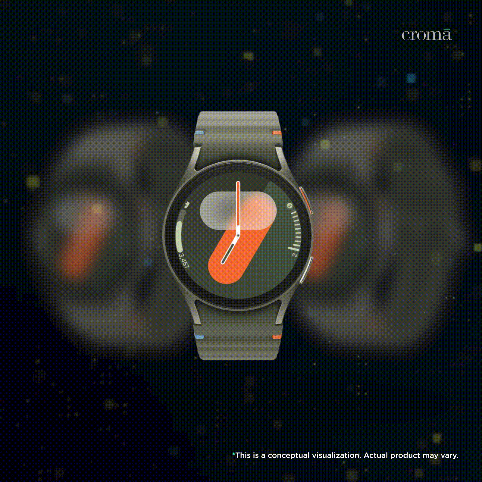 SAMSUNG Galaxy Watch7 Wi-Fi+4G SIM Wear OS Smartwatch (33.3mm Super AMOLED Display, 3nm Processor, Dual-Frequency GPS, Green Strap)_2