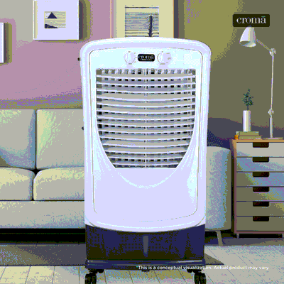 Croma 60 Litres Desert Air Cooler with Water Level Indicator (Inverter Compatible, White)