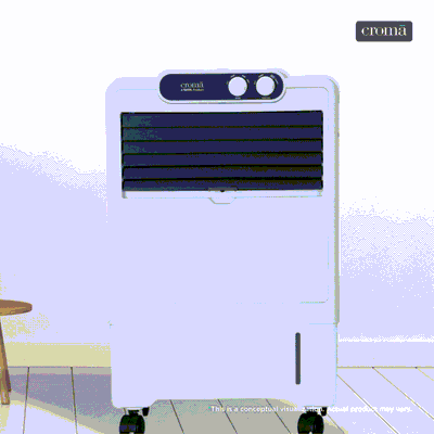 Croma 18 Litres Personal Air Cooler with Inverter Compatible (Anti Bacterial Honey Comb Pads, White)