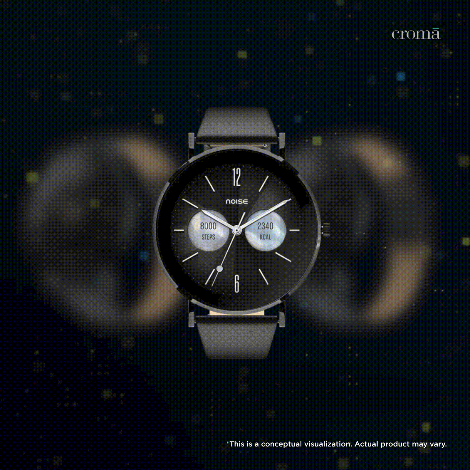 noise NoiseFit Diva 2 Smartwatch with Bluetooth Calling (36mm AMOLED Display, IP68 Water Resistant, Classic Black Strap)_1