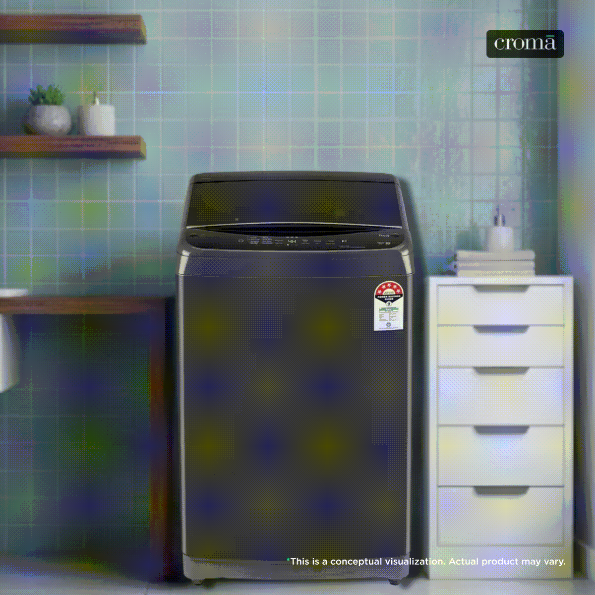 LG 9 kg 5 Star Wi-Fi Inverter Fully Automatic Top Load Washing Machine (T90V4MB1S, In-built Heater, Middle Black)_2