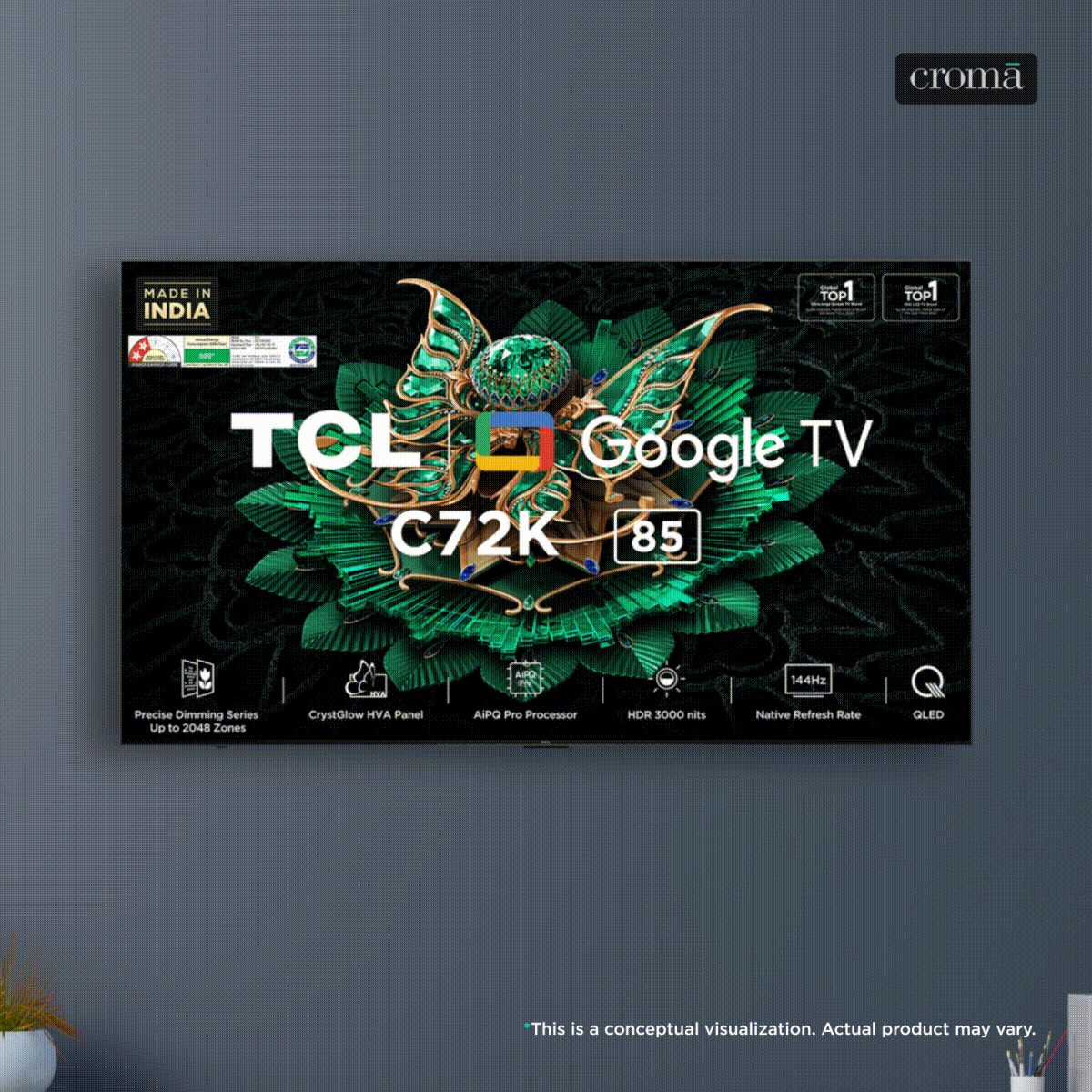 TCL C72K 215 cm (85 inch) 4k Ultra HD Google TV with Precise Dimming Technology (2025 model) TCL C72K 215 cm (85 inch) 4k Ultra HD Google TV with Precise Dimming Technology (2025 model)_2