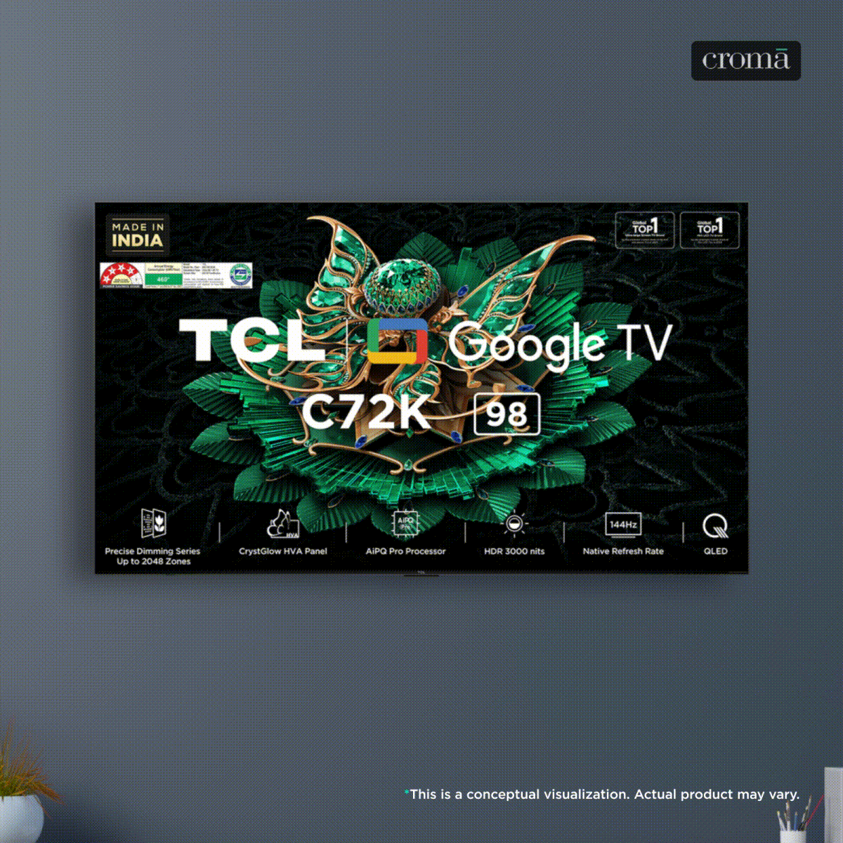 TCL C72K 247 cm (98 inch) 4k Ultra HD Google TV with Precise Dimming Technology (2025 model)_2