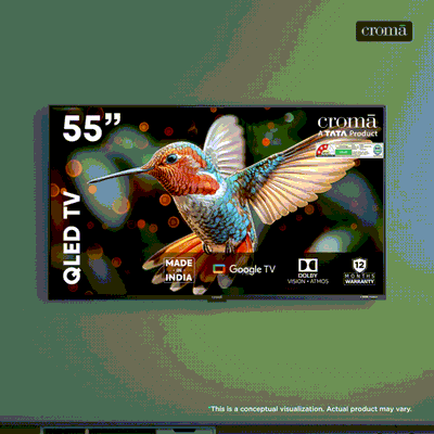 Croma 140 cm (55 inch) Ultra HD QLED Google
                      TV 5.0 with Dolby Vision Atmos