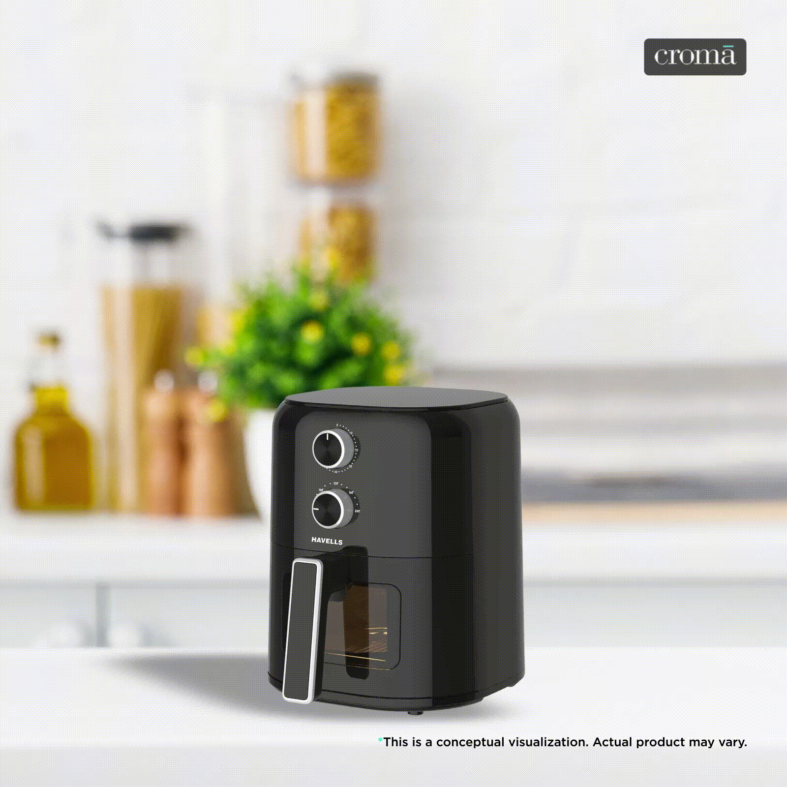 HAVELLS Profile Vista 4.2L 1350 Watt Air Fryer with Aerocrisp Technology (Black)_2