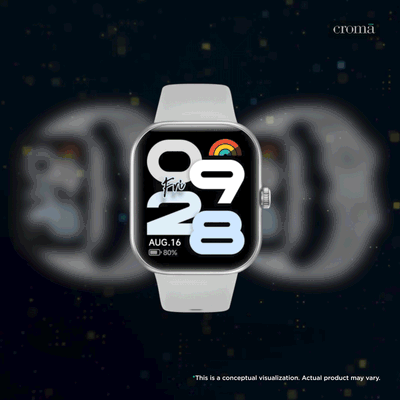 Redmi Move Bluetooth Android 6.0 Smartwatch (47mm AMOLED Display, 140+ Sports Modes, Quick Release TPU Silver Sprint Strap)