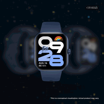 Redmi Move Bluetooth Android 6.0 Smartwatch (47mm AMOLED Display, 140+ Sports Modes, Quick Release TPU Blue Blaze Strap)