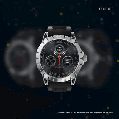 boAt Enigma Orion Smartwatch with Bluetooth Calling (35.3mm HD Display, IP67 Water Resistant, Active Black Strap)