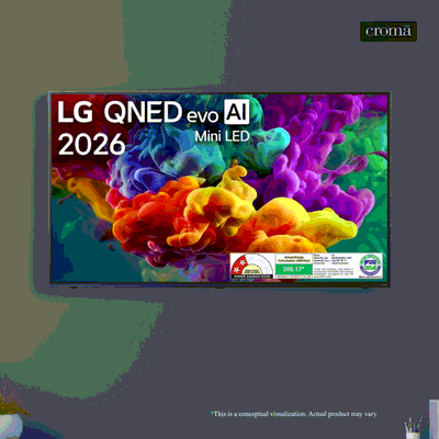 LG evo AI 140 cm (55 inch) 3 Star QNED Mini LED 4K Ultra HD Smart webOS TV with Intelligent Voice Recognition (2026 model)