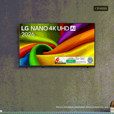 LG Nano AI 43NU885BPLA 108 cm (43 inch) 2 Star 4K Ultra HD Smart webOS 26 TV with AI Hub (2026 model)