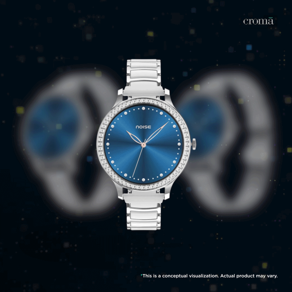 noise NoiseFit Diva Araya Smartwatch with Bluetooth Calling (32.51mm AMOLED Display, IP67 Dust & Water Resistance, Frost Silver Ceramic Strap) noise NoiseFit Diva Araya Smartwatch with Bluetooth Calling (32.51mm AMOLED Display, IP67 Dust & Water Resistance, Frost Silver Ceramic Strap)_1