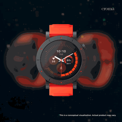 Nothing CMF Watch 3 Pro Smartwatch with Bluetooth Calling (36mm AMOLED Display, IP68 Water & Dust Resistance, Orange Strap)