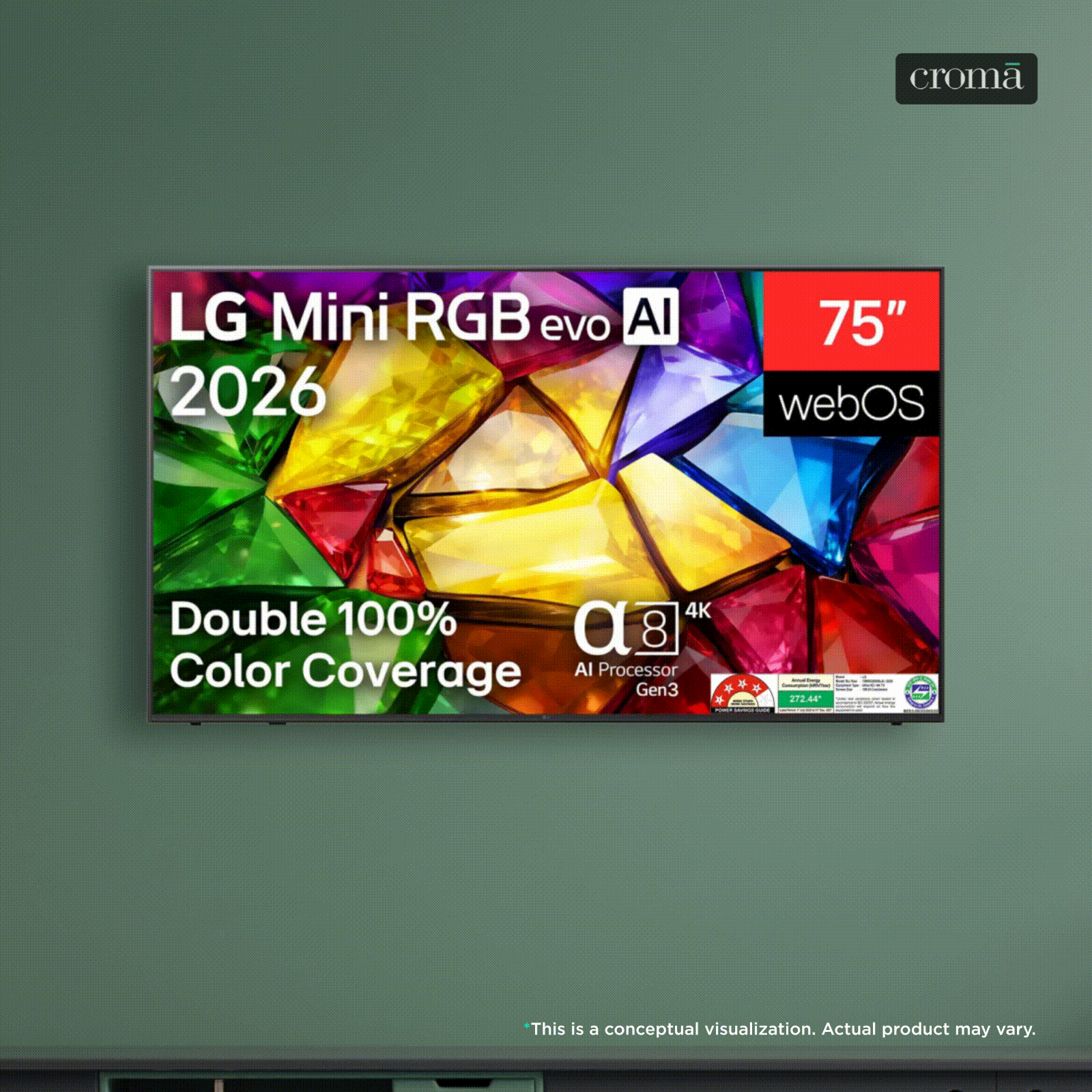 LG MRGB85 189 cm (75 inch) 4 Star Mini RGB 4K Ultra HD Smart webOS 26 TV with AI HDR Remastering (2026 model) LG MRGB85 189 cm (75 inch) 4 Star Mini RGB 4K Ultra HD Smart webOS 26 TV with AI HDR Remastering (2026 model)_1