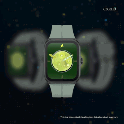Fastrack VOX Neo Smartwatch with Bluetooth Calling (48mm Curved Ultra Vu TFT Display, IP68 Water Resistant, Green Strap)