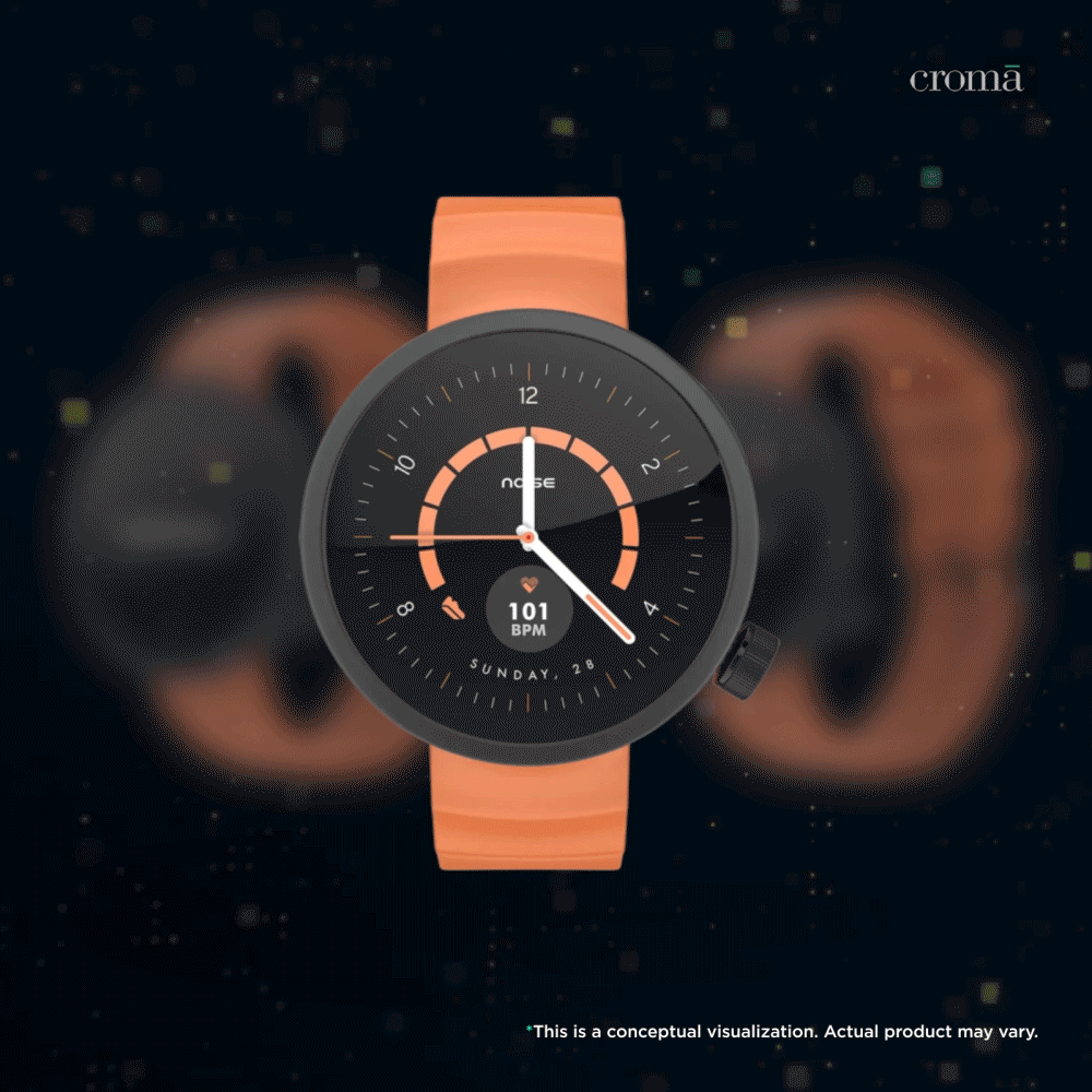 Noise ALT WATCH 1 Smartwatch Noise AI (33.5mm AMOLED Display, IP68 Dust & 1 ATM Water Resistance, Chosen Orange Strap) Noise ALT WATCH 1 Smartwatch Noise AI (33.5mm AMOLED Display, IP68 Dust & 1 ATM Water Resistance, Chosen Orange Strap)_1