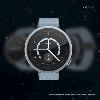 Noise ALT WATCH 1 Smartwatch Noise AI (33.5mm AMOLED Display, IP68 Dust & 1 ATM Water Resistance, Chosen Light Blue Strap)