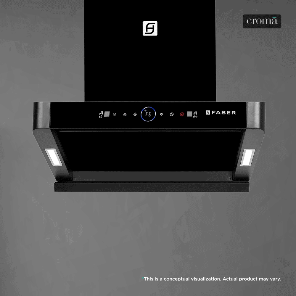 Faber HOOD APOLLO FL HC BLDC BK IN 60cm 1600m3/hr Ductless Auto Clean Wall Mounted Chimney with Touch and Gesture Control (Black) Faber HOOD APOLLO FL HC BLDC BK IN 60cm 1600m3/hr Ductless Auto Clean Wall Mounted Chimney with Touch and Gesture Control (Black)_1
