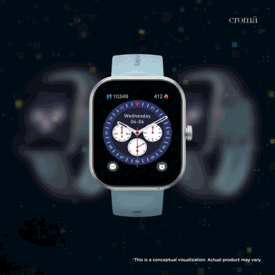 boAt Wave Sigma 3 Curv Smartwatch with Bluetooth Calling (51mm HD Display, IP68 Water Resistance, Cyan Blue Strap)