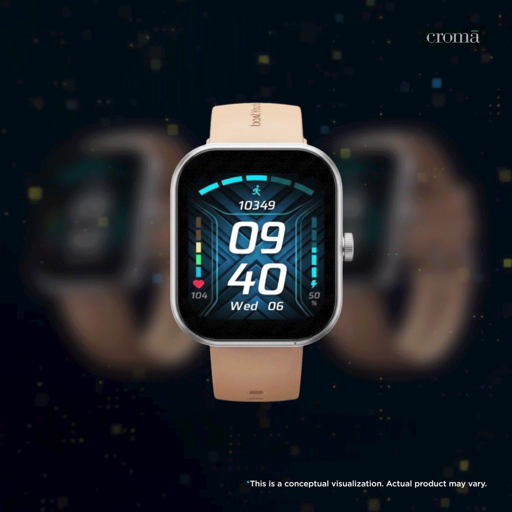 boAt Wave Sigma 3 Curv Smartwatch with Bluetooth Calling (51mm HD Display, IP68 Water Resistance, Timber Brown Strap)_1