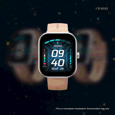boAt Wave Sigma 3 Curv Smartwatch with Bluetooth Calling (51mm HD Display, IP68 Water Resistance, Timber Brown Strap)