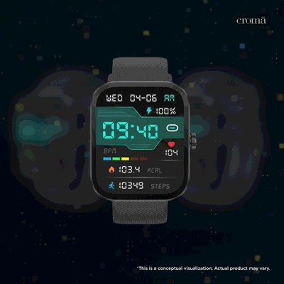 fastrack Revoltt FS3 Smartwatch with Bluetooth Calling (51mm TFT Display, IP68 Water Resistant, Black Strap)