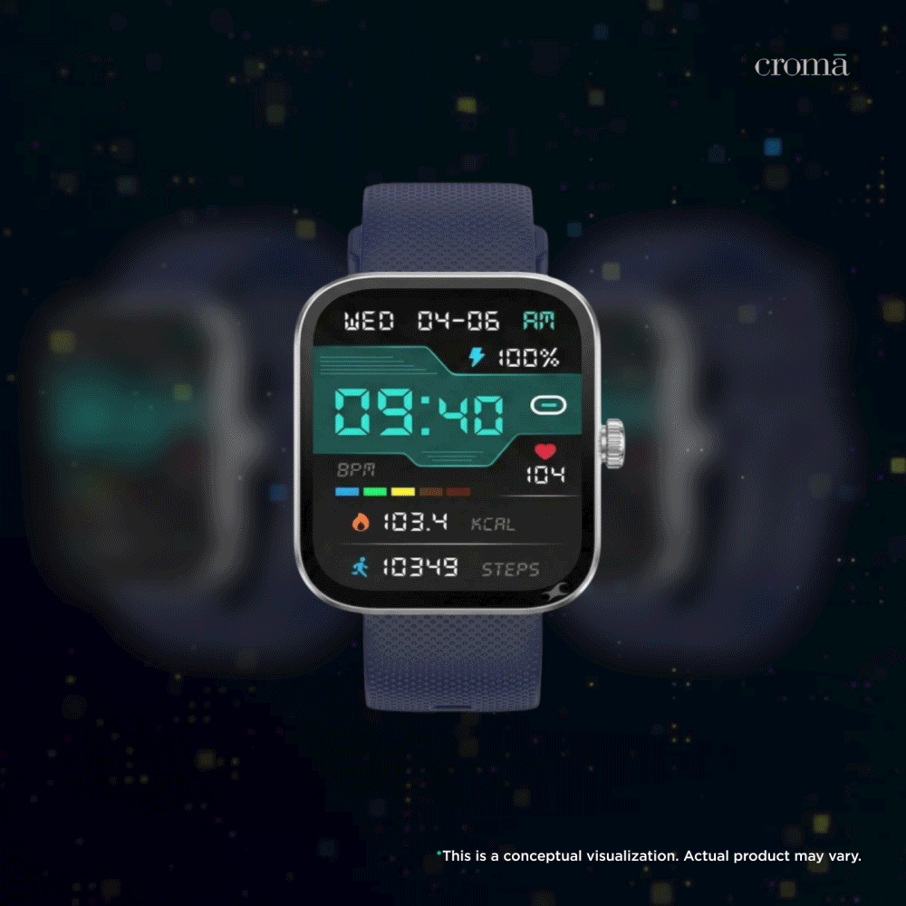 fastrack Revoltt FS3 Smartwatch with Bluetooth Calling (51mm TFT Display, IP68 Water Resistant, Dark Blue Strap) fastrack Revoltt FS3 Smartwatch with Bluetooth Calling (51mm TFT Display, IP68 Water Resistant, Dark Blue Strap)_1