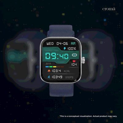 fastrack Revoltt FS3 Smartwatch with Bluetooth Calling (51mm TFT Display, IP68 Water Resistant, Dark Blue Strap)