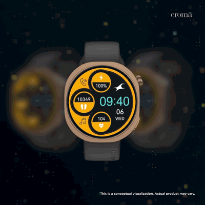 fastrack Revoltt R3 Pro Smartwatch with Bluetooth Calling (36.3mm AMOLED Display, IP68 Water Resistant, Copper & Black)