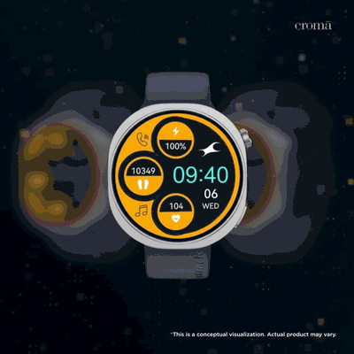 fastrack Revoltt R3 Pro Smartwatch with Bluetooth Calling (36.3mm AMOLED Display, IP68 Water Resistant, Dark Blue Strap)