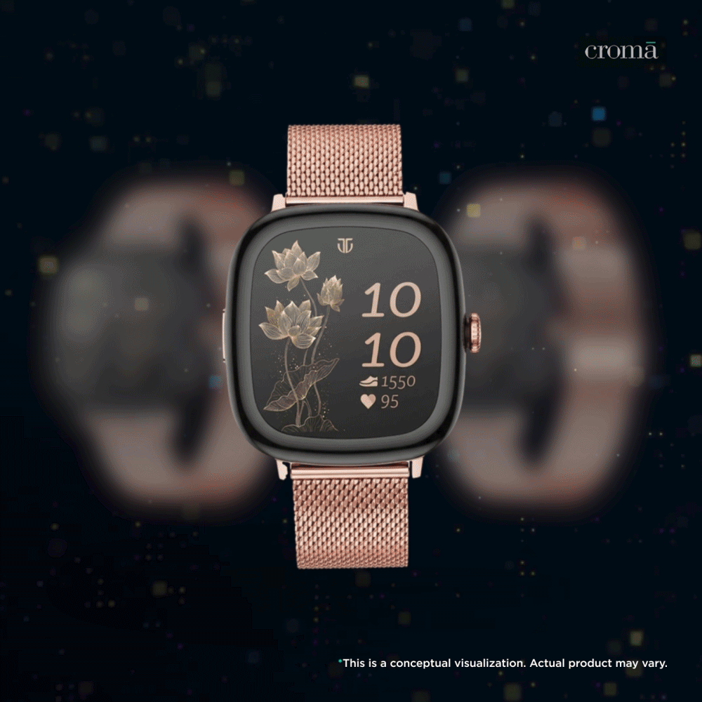 Titan AiRA Smartwatch with Bluetooth Calling (43.1mm, AMOLED Display, IP68 Water Resistant, Rose Gold Strap) Titan AiRA Smartwatch with Bluetooth Calling (43.1mm, AMOLED Display, IP68 Water Resistant, Rose Gold Strap)_1