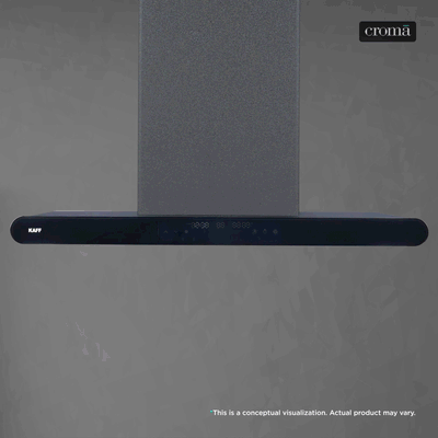 KAFF MOLIN60-DC 60cm 1480m3/hr Ductless Auto Clean Wall Mounted Chimney with Gesture Motion Control (Black)