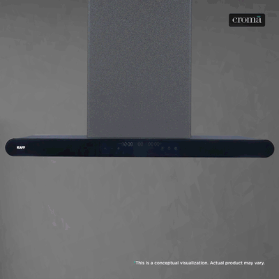 KAFF MOLIN90-DC 90cm 1480m3/hr Ductless Auto Clean Wall Mounted Chimney with Gesture Motion Control (Black)