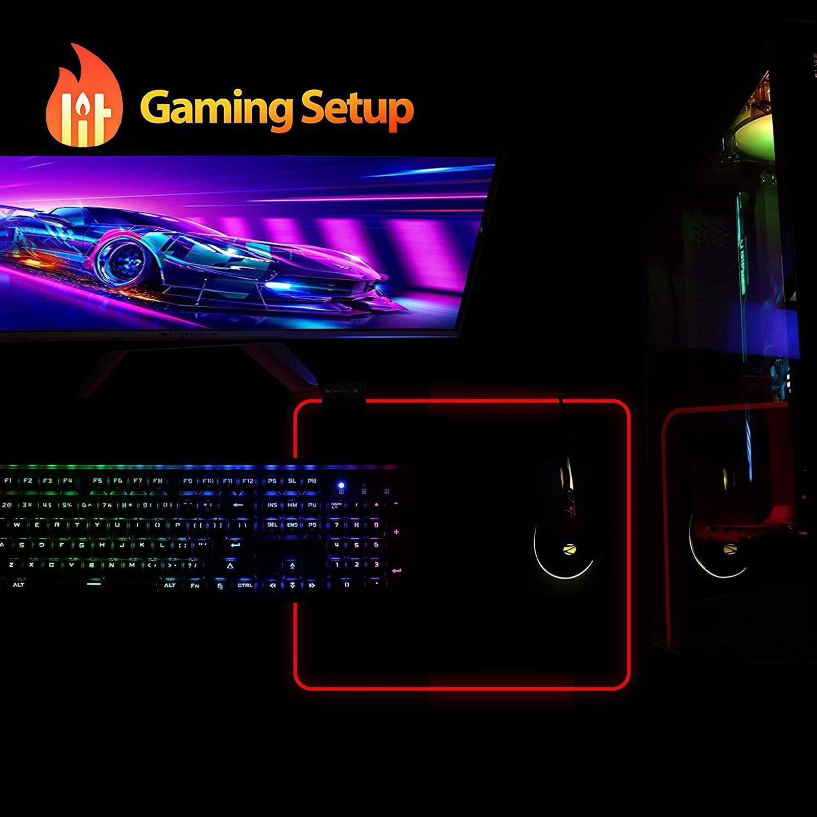 ZEBRONICS Blaze Gaming Mouse Pad (Anti Slip Rubber Base, Black)_12