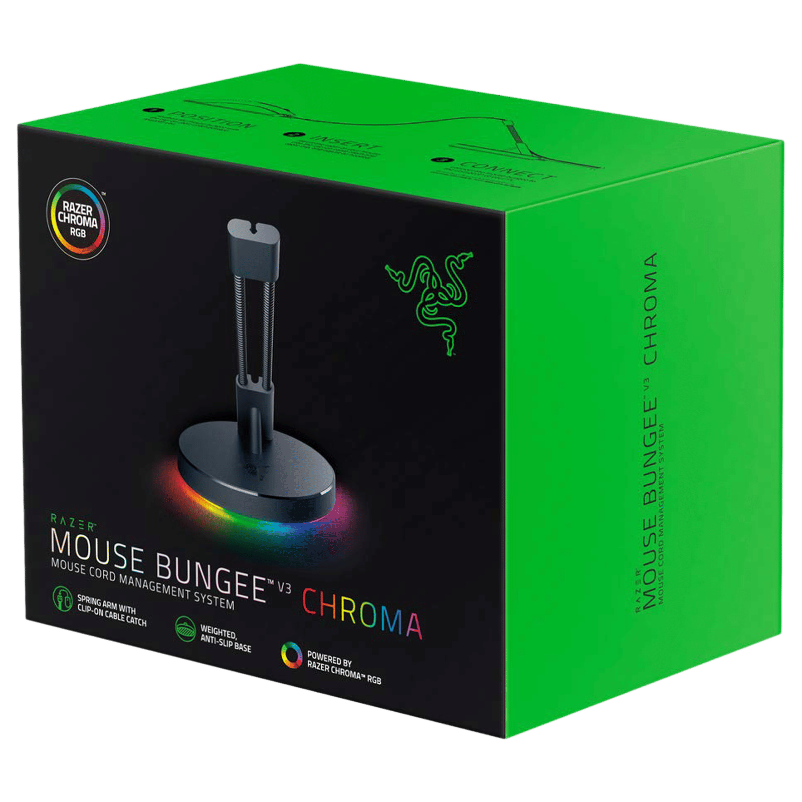 RAZER Mouse Bungee V3 Chroma Cable Organizer (16.8 Million Color RGB LED, RC21-01520100-R3M1, Black)_4