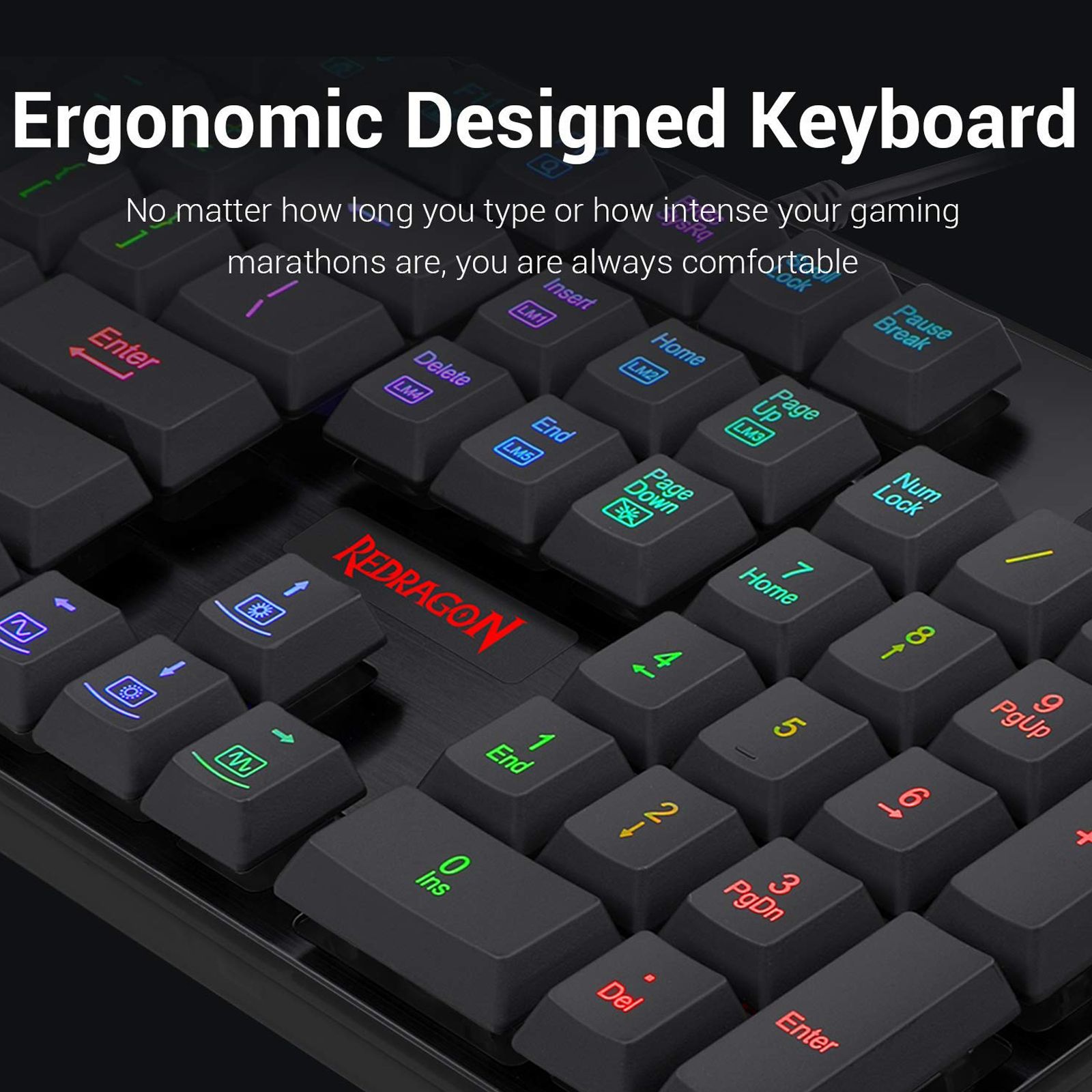 REDRAGON S107 3 IN 1 Wired Gaming Keyboard & Mouse Combo (Backlit Technology, Black) REDRAGON S107 3 IN 1 Wired Gaming Keyboard & Mouse Combo (Backlit Technology, Black)_2