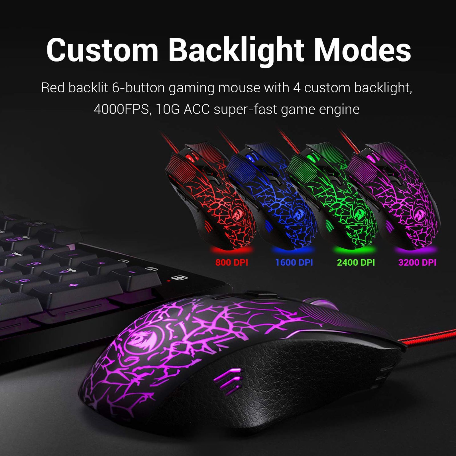 REDRAGON S107 3 IN 1 Wired Gaming Keyboard & Mouse Combo (Backlit Technology, Black) REDRAGON S107 3 IN 1 Wired Gaming Keyboard & Mouse Combo (Backlit Technology, Black)_4
