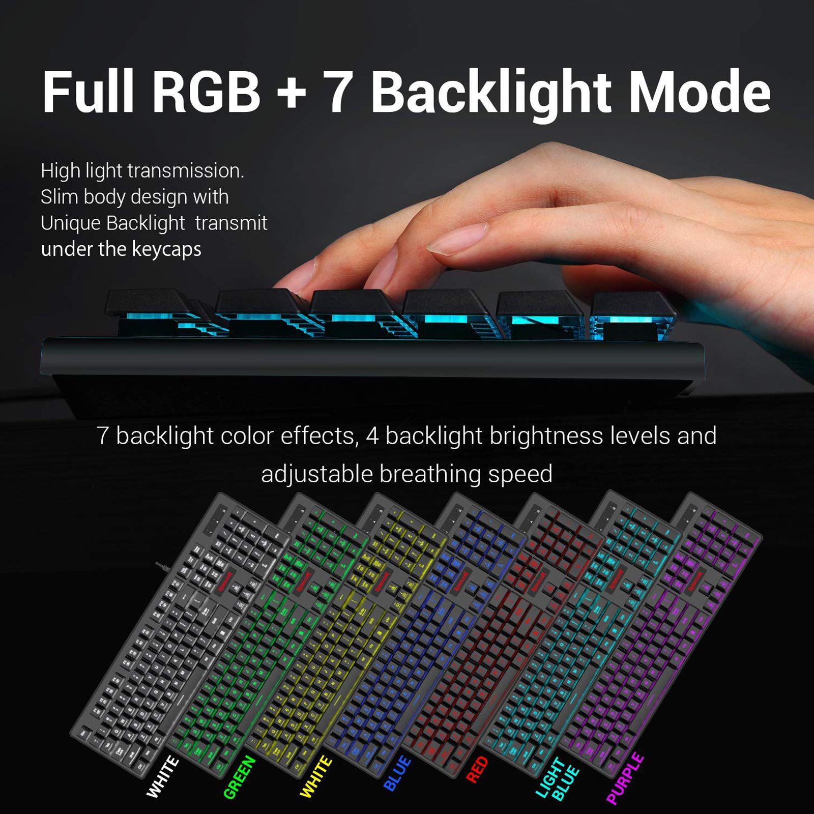 REDRAGON S107 3 IN 1 Wired Gaming Keyboard & Mouse Combo (Backlit Technology, Black) REDRAGON S107 3 IN 1 Wired Gaming Keyboard & Mouse Combo (Backlit Technology, Black)_5