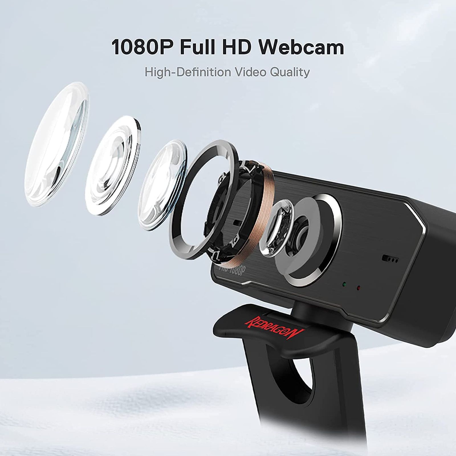 REDRAGON HITMAN 1080P Web Cam (Built-In Dual Microphone, GW800, Black) REDRAGON HITMAN 1080P Web Cam (Built-In Dual Microphone, GW800, Black)_2